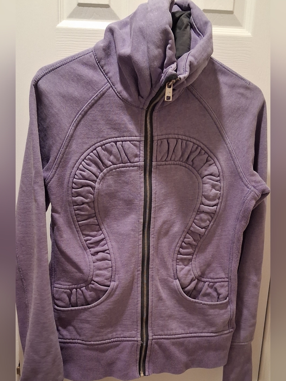 lululemon athletica Lavender Ruched Zip-Up Hoodie